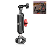 Abrazadera grande para retrovisor de motocicleta PULUZ, soporte de varilla con brazo mágico, abrazadera grande